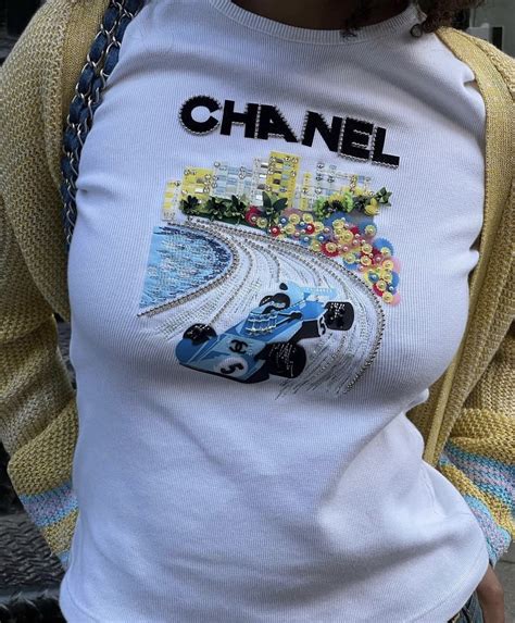 t-shirt chanel d'oro|pre owned Chanel shirts.